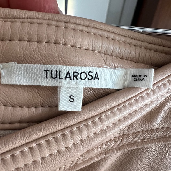 Tularosa Vegan Leather Tan Ruffled Skirt - only worn once for photo shoot - Picture 3 of 4